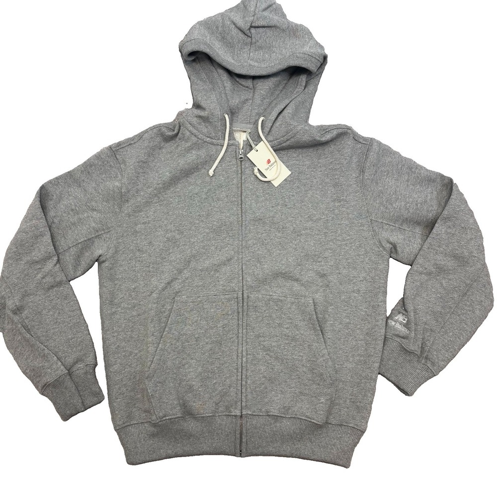 New Balance Made In USA Full Zip Hoodie Athletic Grey MT51547AG  Mens Sz Small